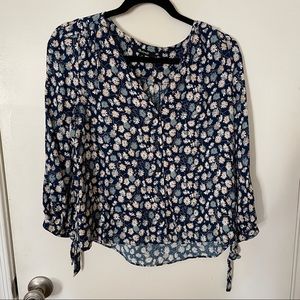 Madewell Button Floral Top